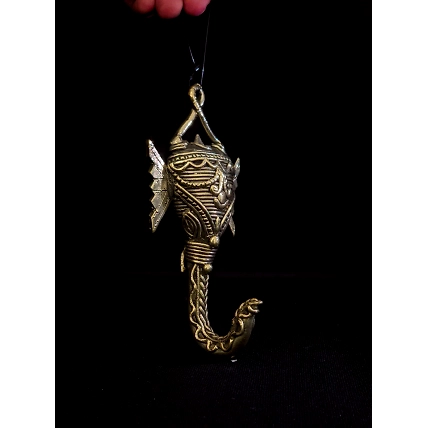 Handmade Dhokra Elephant Head Hander-1