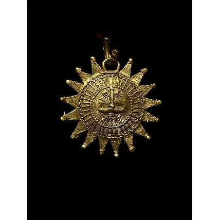 Dhokra - Sun Mask Wall Accent-1