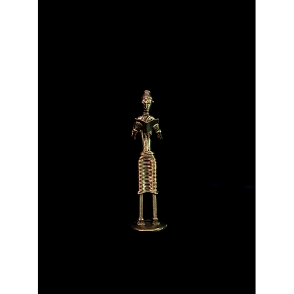 Handmade Dhokra - Tribal Standing Man Reading-Dhokra_27