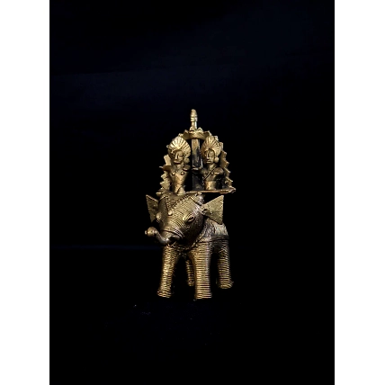 Handmade Dhokra - Gaja Gauri-2