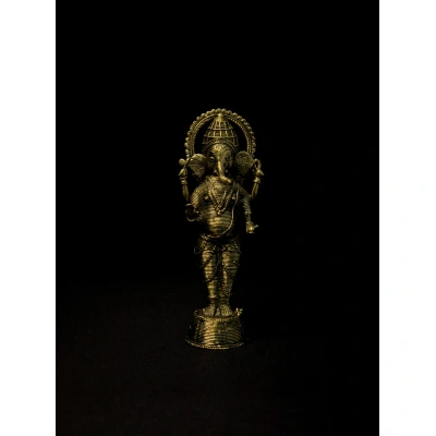 Handmade Dhokra Standing Shri Ganesh