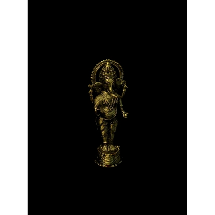 Handmade Dhokra Standing Shri Ganesh-1