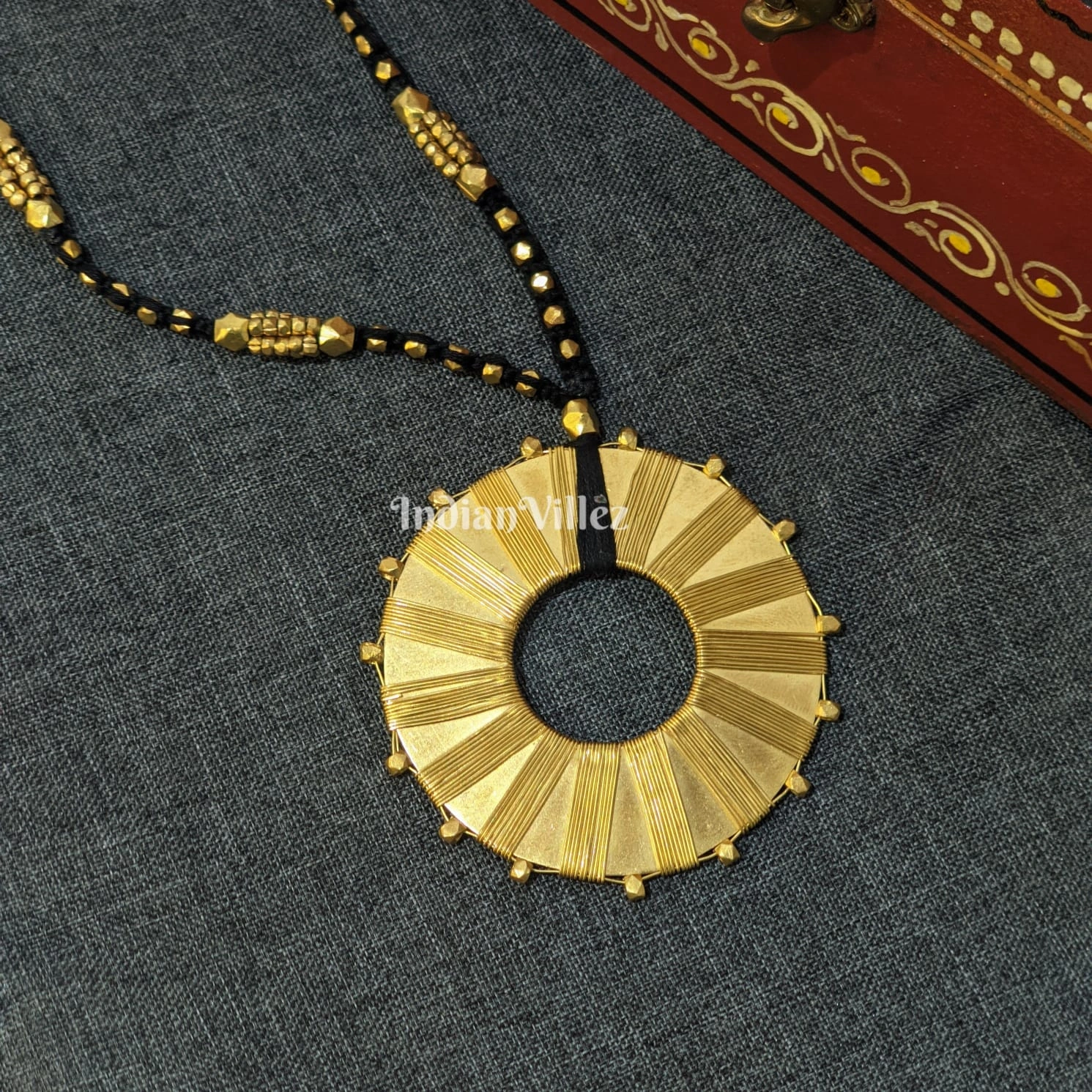 Handmade Dhokra Tribal Necklace - Chakra-J_3