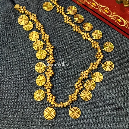 Handmade Tribal Dhokra Necklace-J_10