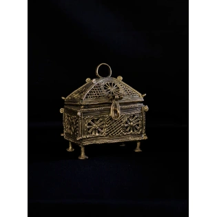 Handmade Dhokra Jewellery Box Rectangular Shaped