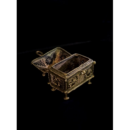 Handmade Dhokra Jewellery Box Rectangular Shaped-1