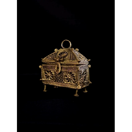 Handmade Dhokra Jewellery Box Rectangular Shaped-2