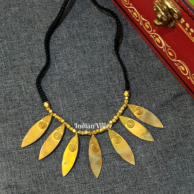 IndeVillez Leaf Design Handmade Dhokra Jewellery