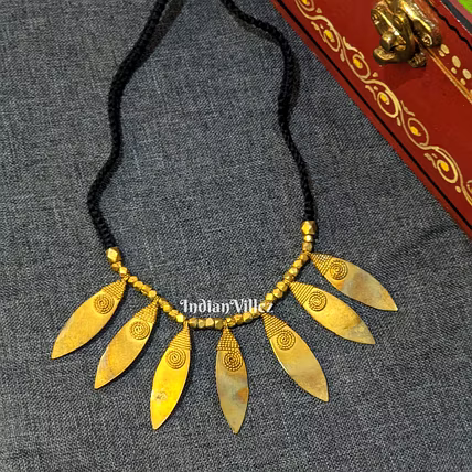 Leaf Design Handmade Dhokra Jewellery-J_17
