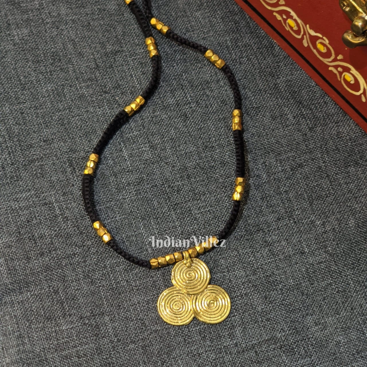 Spiral Handmade Dhokra Necklace-J_18