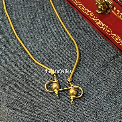 Tribal Dhokra Jewellery- S-Shaped Pendulum Pendants Necklace-J_21
