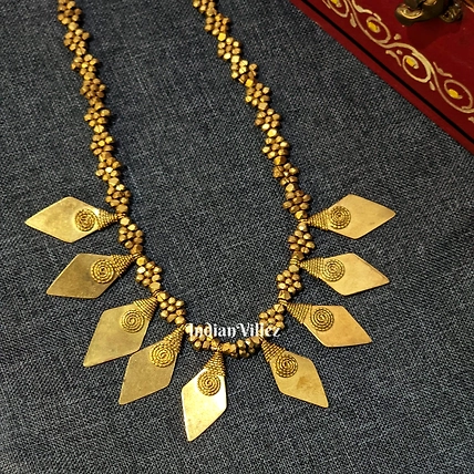 Tribal Dhokra Jewellery- Diamond Shaped Pendant-J_25