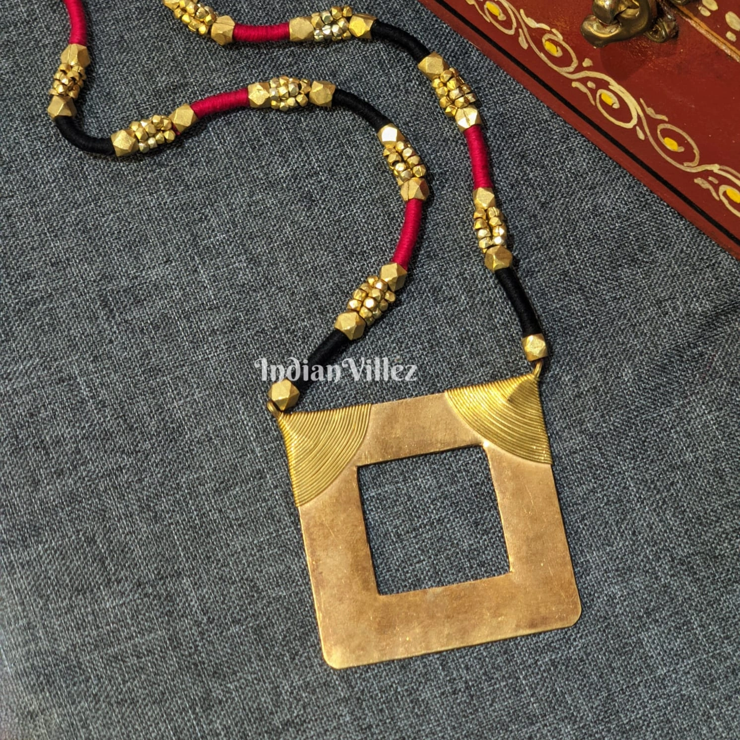 Handmade Tribal Dhokra Necklace - Home &amp; Star-J_31