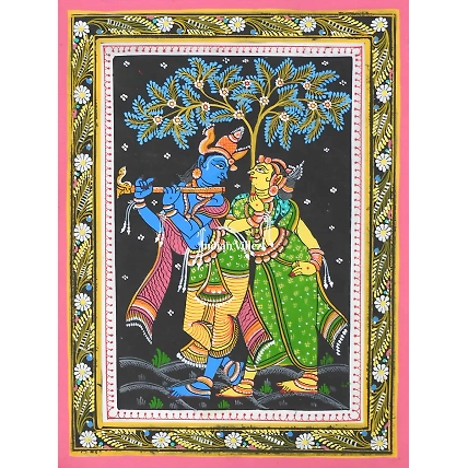 Radha Krishna Pattachitra Wall Painting-WallPainting_3
