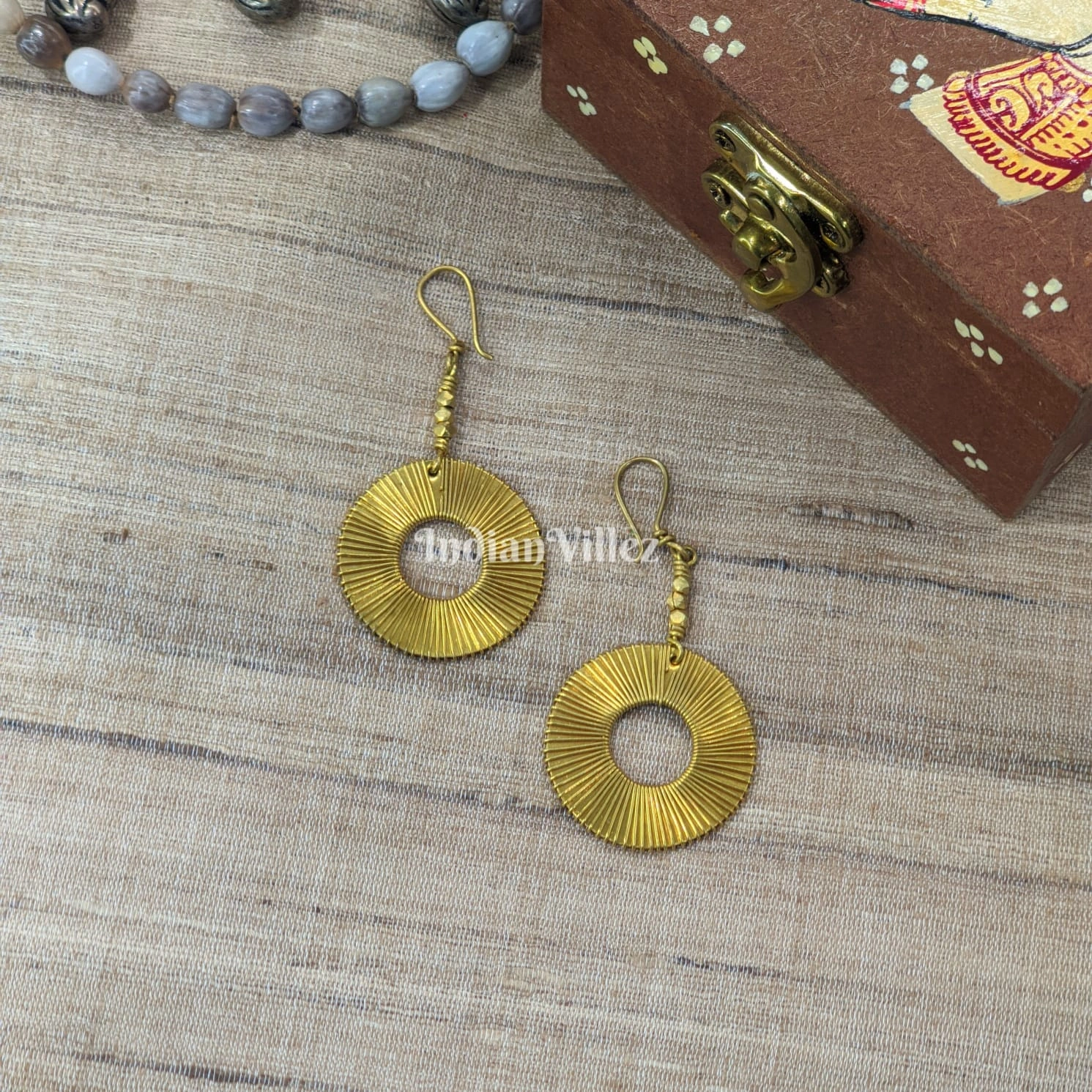 Handmade Dhokra Tribal Earring-J_48