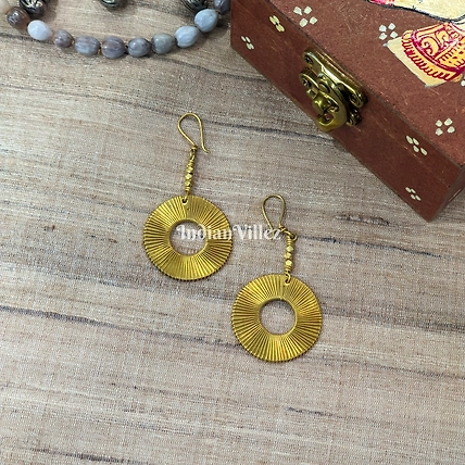 Handmade Dhokra Tribal Earring-J_48