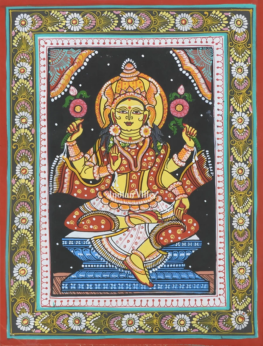 Mata Laxmi Pattachitra Wall Painting-WallPainting_5