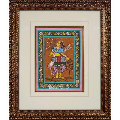 Devadasi Pattachitra Painting For Home Wall Art Decor ( With Frame)