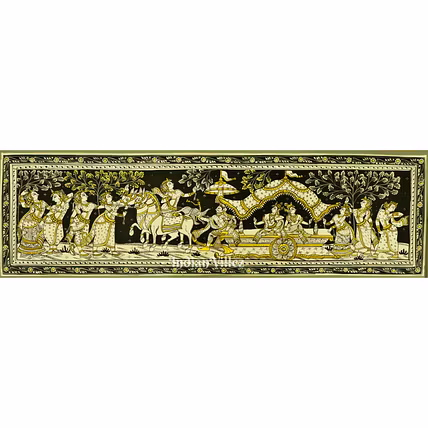 Mathura Vijay Shri Krishna Pattachitra Art Painting For Home Wall Art Decor-WallPainting_29