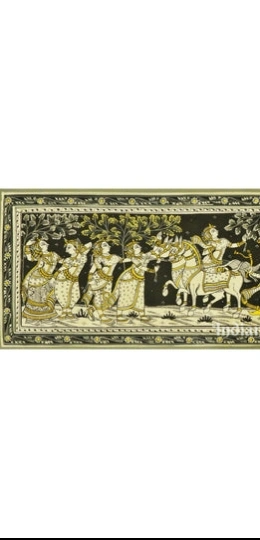 Mathura Vijay Shri Krishna Pattachitra Art Painting For Home Wall Art Decor-2