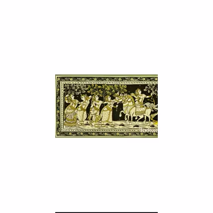 Mathura Vijay Shri Krishna Pattachitra Art Painting For Home Wall Art Decor-2