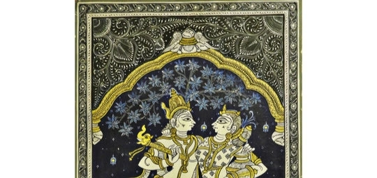 Radha Krishna Pattachitra Art Painting For Home Wall Art Decor-1