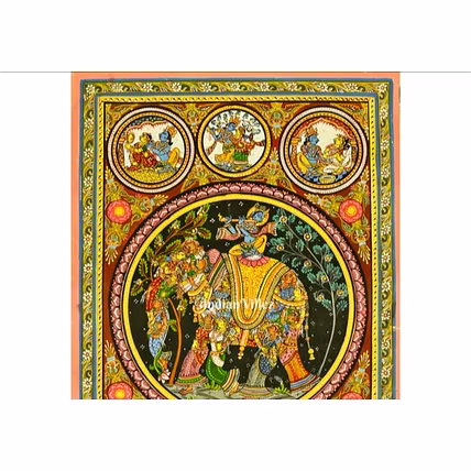 Kandarpa Hasti Pattachitra Painting For Home Wall Art Decor-1