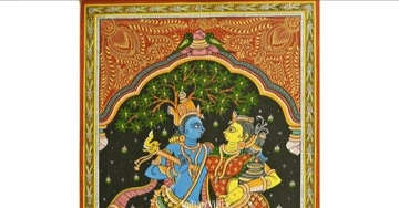 Radha Krishna Pattachitra Painting For Home Wall Art Decor-1