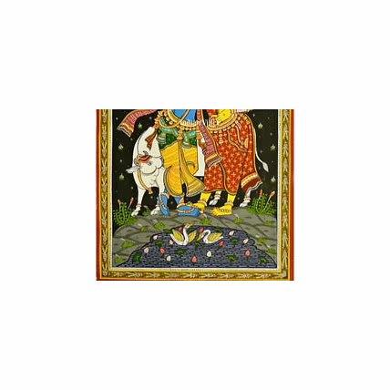 Radha Krishna Pattachitra Painting For Home Wall Art Decor-2