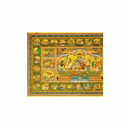 Ramayana Story Pattachitra Painting for Home Wall Art Decor-2