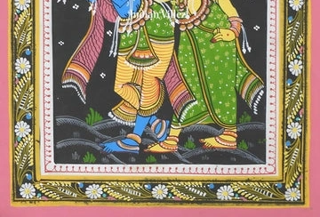 Radha Krishna Pattachitra Wall Painting-1