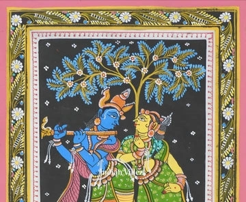 Radha Krishna Pattachitra Wall Painting-2