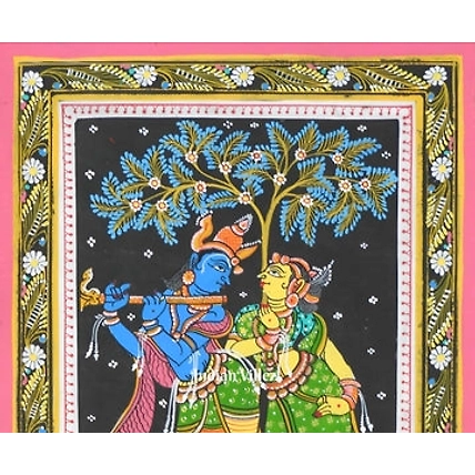 Radha Krishna Pattachitra Wall Painting-2