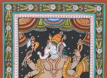 Shree Ganesh Pattachitra Wall Painting-2