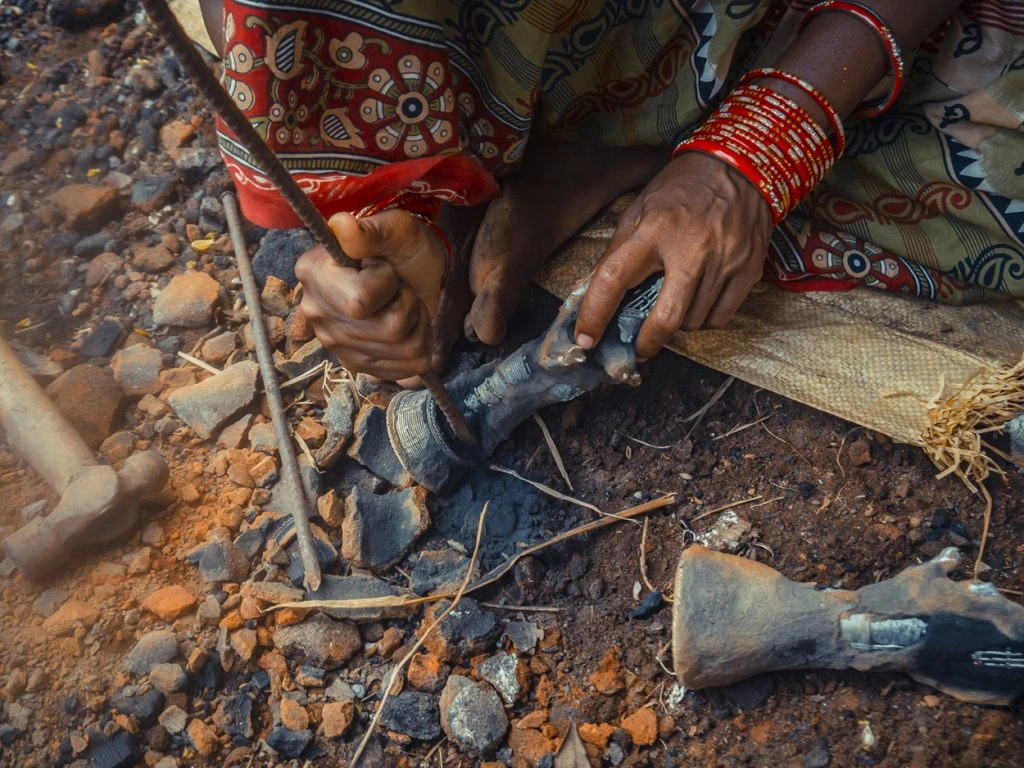 Handcrafted Pure Dhokra Tribal Jewellery-2