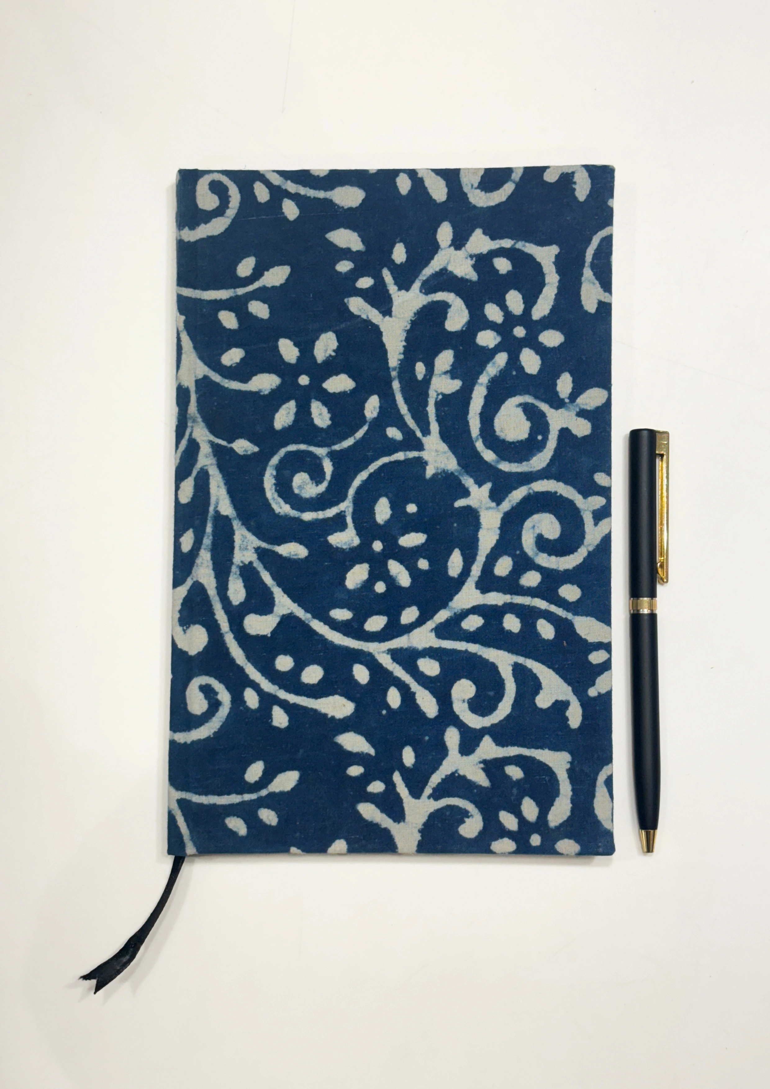 Handblock Print Handmade Ikat Woven Cotton Fabric Cover Diary-2