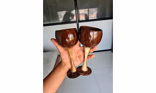 Eco friendly Coconut Shell THENGA WINE GLASS