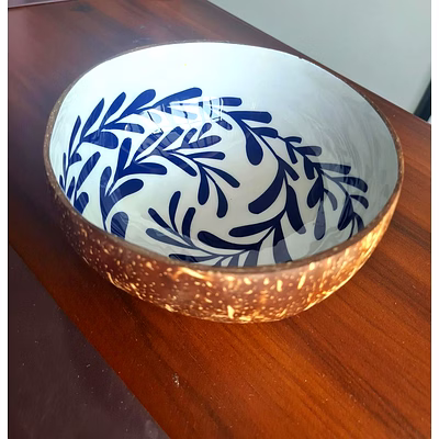 indevillez eco friendly coconut shell ceramic coated bowl