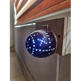 indevillez eco friendly coconut shell coconut night lamp with bulb