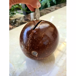 eco friendly coconut shell coconut shell piggy bank (openable bottom)