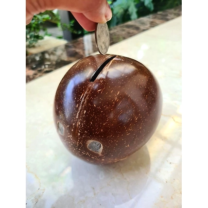 Eco Friendly Coconut Shell COCONUT SHELL PIGGY BANK (OPENABLE BOTTOM)-1