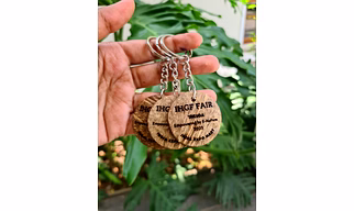 Eco Friendly Coconut Shell CUSTOMIZED COCONUT KEYCHAIN
