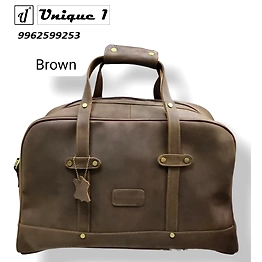 Unique 1- Brown Travel bag - Genuine Leather