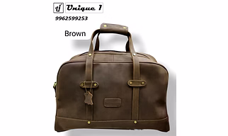 Unique 1- Brown Travel bag - Genuine Leather