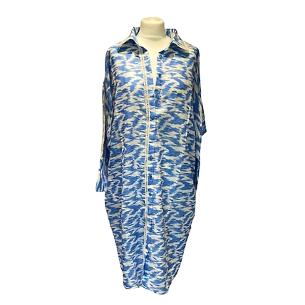 Luxury Shirt Ikat Dresstan-1