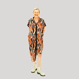 High Low Shirt Style Dresstan, Croshet Lace