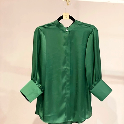 Classy Collared Shirt - Silk Satin-1