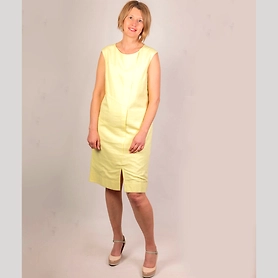 Lemon Linen Dress - Fully Lined
