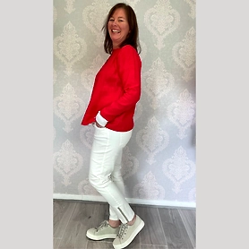 Red LInen Blouse