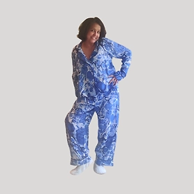 Blue & White PJ Set